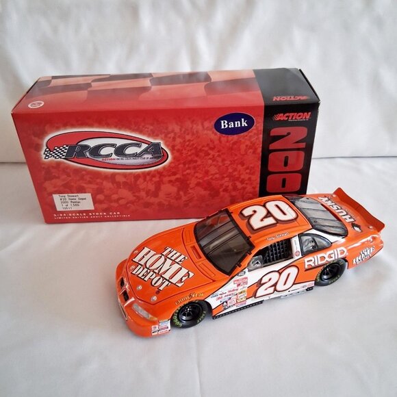 2000 Tony Stewart #20 Home Depot Pontiac 1 of 7,500 1:24 Diecast Car Bank - Picture 1 of 10